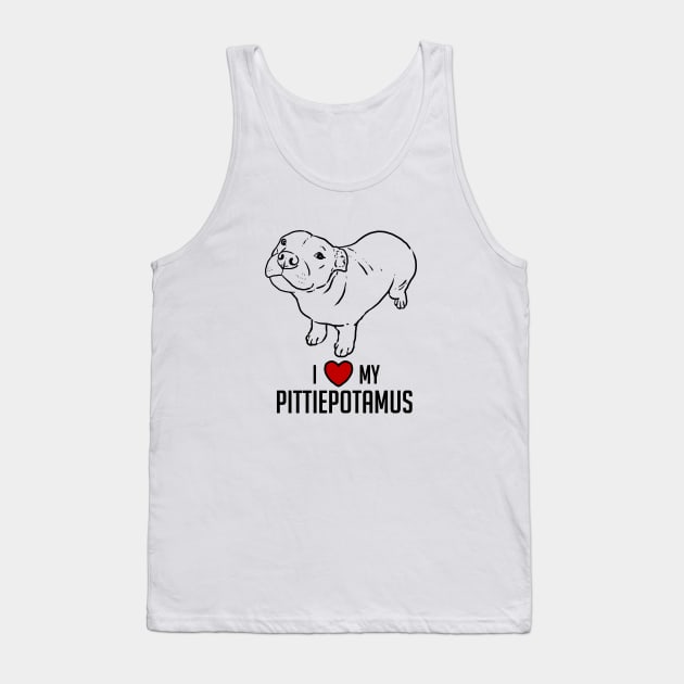 I Love My Pittiepotamus Tank Top by sockdogs